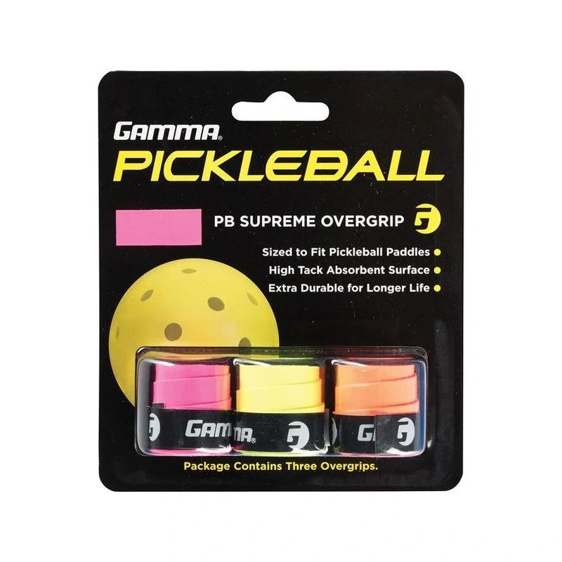 Gamma pickleball svrchní omotávka Supreme (3ks) neon